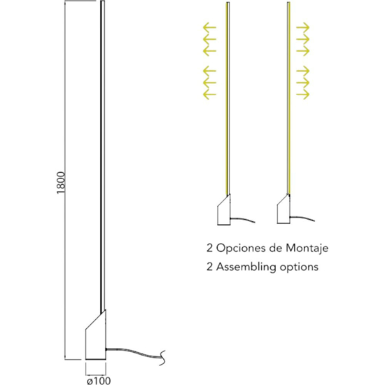 Lampada da terra led design moderna base effetto marmo bianco