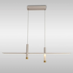 Lampadario led per cucina design bianco oro