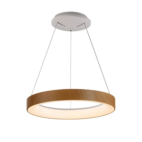 Lampada cerchio 38cm effetto legno led 2700k a 5000k wireless