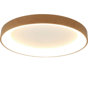 Plafoniera cerchio 90cm effetto legno moderna led 2700k a 5000k