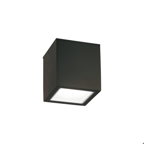 Ideal lux techo pl1 small faretto nero per soffitto da esterno ip54