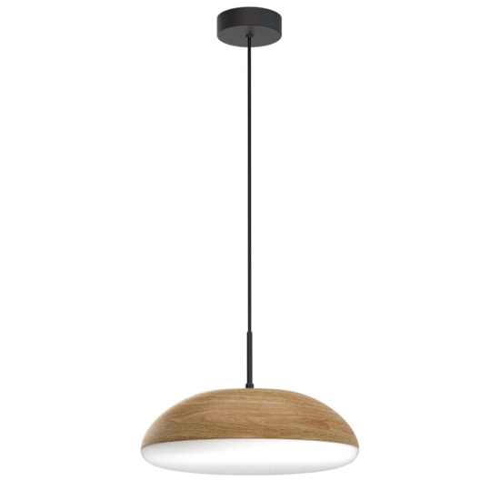 Lampadario effetto legno design per cucina moderna