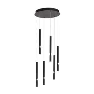 So tubic 6 ondaluce luce lampadario moderno nero 6 luci led