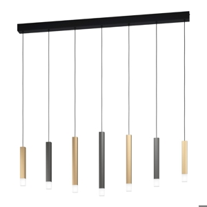 Lampada per soggiorno oro nero marrone led dimmerabile