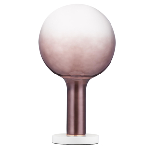 Abat-jour lampada design sfera di vetro rosa scuro led moderna