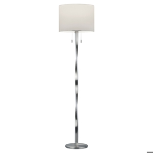 Piantana led 3000k per salotto grigio 2 luci moderna