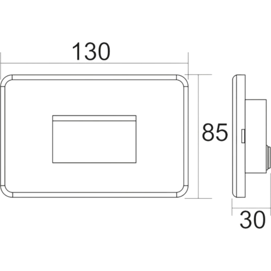 Life segnapasso bianco led da incasso 2w 3000k ip65 per cassetta 503