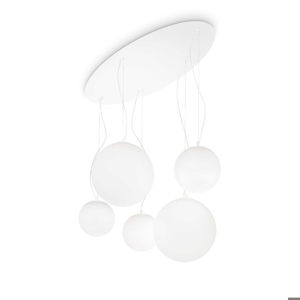 Ideal lux mapa sp5 bianco lampadario per tavolo soggiorno moderno