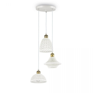 Lugano sp3 ideal lux lampadario di ceramica