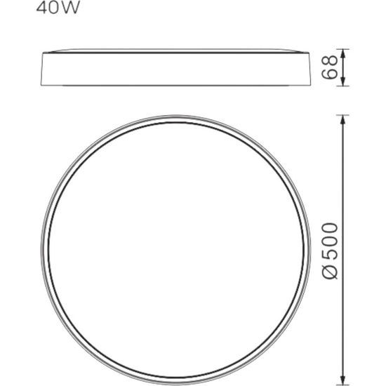 Plafoniera rotonda 50cm bianca led 2700k 3300k 4000k dimmerabile