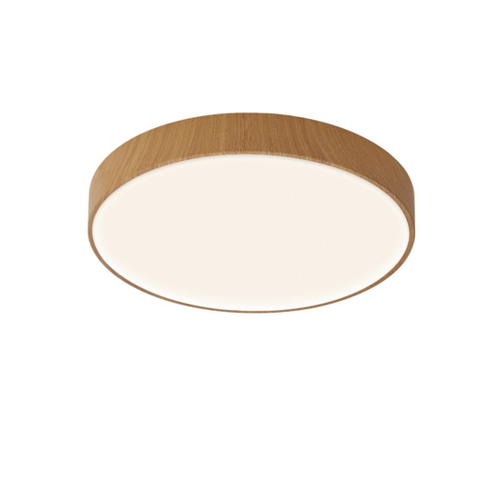 Plafoniera tonda 50cm effetto legno led 40w 2700k 3300k 4000k dimmerabile