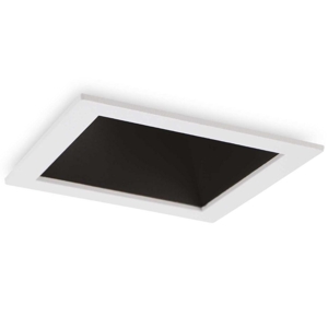 Ideal lux game trim square faretto a led da incasso 3000k 11w quadrato bianco nero