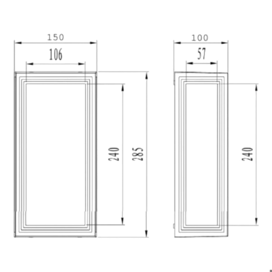 Applique per esterno bianco rettangolare fp