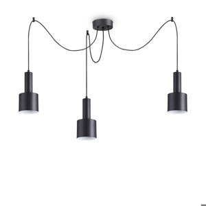 Holly sp3 nero ideal lux lampada a sospensione con decentramento