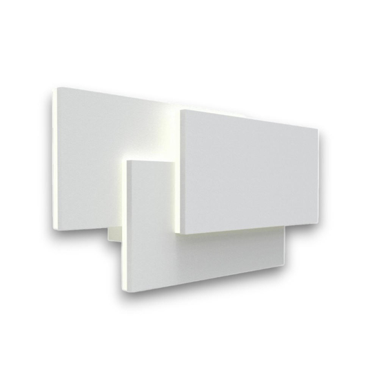 Applique led 12w 3000k bianco design moderna rettangoli