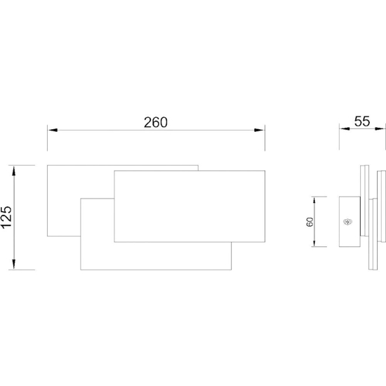 Applique led 12w 3000k bianco design moderna rettangoli