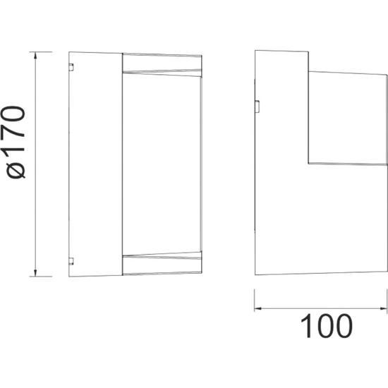 Applique tondo corten per esterni  2700k 3300k 4000k anti salsedine