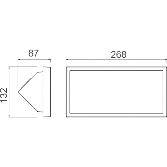 Applique bianco per esterno materiale plastico led 2700k 3300k 4000k