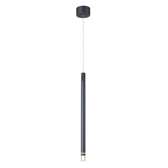 Lampada a sospensione led cilindro design pendente antracite