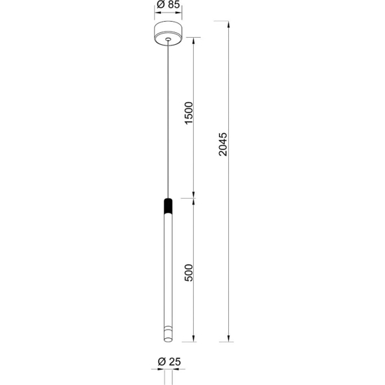 Lampada a sospensione led cilindro design pendente antracite