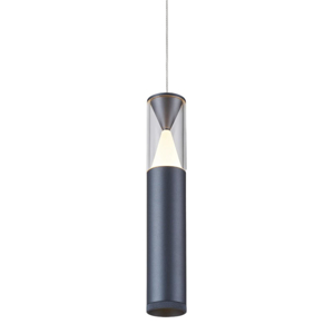 Lampada sospensione design antracite cilindro pendente led