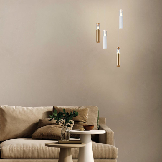 Lampadario sospensione pendente oro design per top cucina