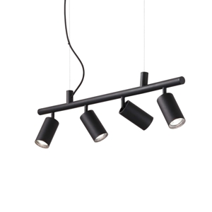 Dynamite sp4 ideal lux lampadario nero per isola cucina