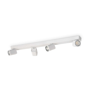 Plafoniera rudy pl4 square ideal lux con faretti led 7w 3000k