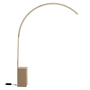 Pt biblio ondaluce piantana ad arco design led 3000k oro dimmerabile