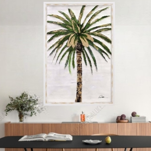 Quadro palma washingtonia dipinto su tela 66x96 moderno