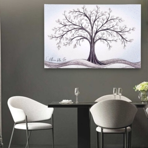 Quadro moderno albero della vita 80x56 cipria bongelli preziosi