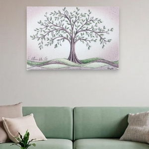 Quadro albero della vita verde 80x56 moderno bongelli preziosi