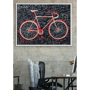 Quadro moderno bici da corsa 90x120 dipinto decorato