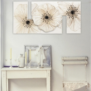 Quadro petunia in legno 115x55 floreale stile contemporaneo