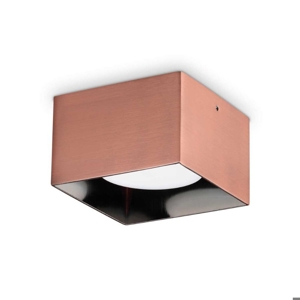 Spike pl1 square ideal lux faretto led quadrato rame 3000k gx53