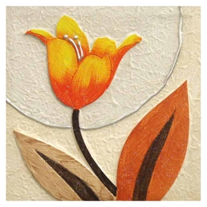 Quadretto fiore tulipano 35x35