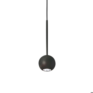 Ideal lux archimede sp lampada sospesa sfera nera led 4w 3000k cavo regolabile