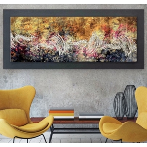 Quadro astratto per soggiorno moderno 155x65