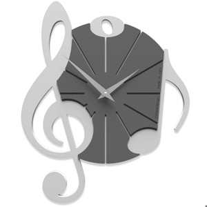 Orologio da parete musica design moderno legno bianco grigio