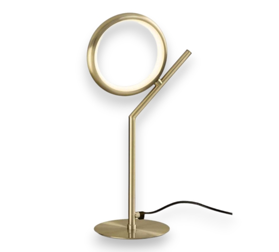 Lampada da comodino design moderna oro ottone led 3000k 8w fp