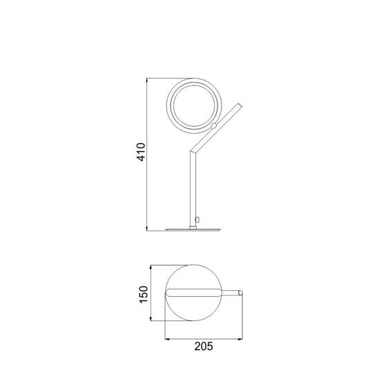 Lampada da comodino design moderna oro ottone led 3000k 8w fp