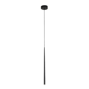 Lampadario nero a sospensione led per comodino 3w 3000k