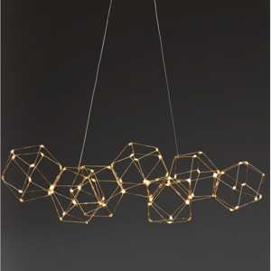 Lampadario costellazione oro moderno per soggiorno led 33w 3000k