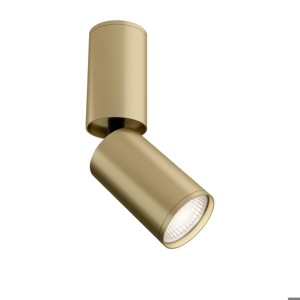 Faretto cilindro led da soffitto oro satinato orientabile