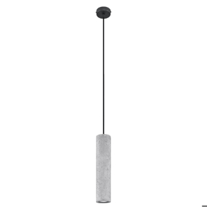 Lampada pendente da cucina cemento cilindro grigio