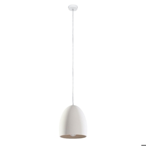 Lampada a sospensione per cucina cupola gesso bianco