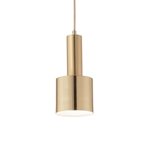 Holly sp1 ideal lux lampada a sospensione per isola cucina cilindro ottone satinato