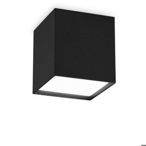 Ideal lux kubiko pl faretto led 10w cubo nero per interni moderno