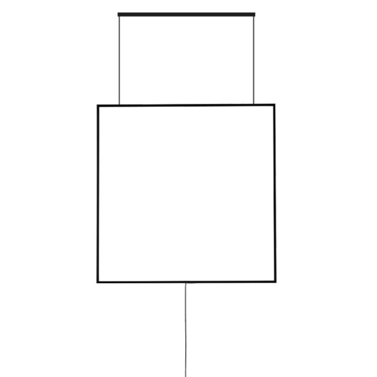 Lampada da terra a sospensione quadrata nera led design moderna