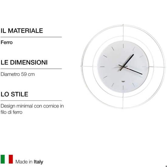 Orologio da parete 59cm moderno sabbia rotondo per soggiorno